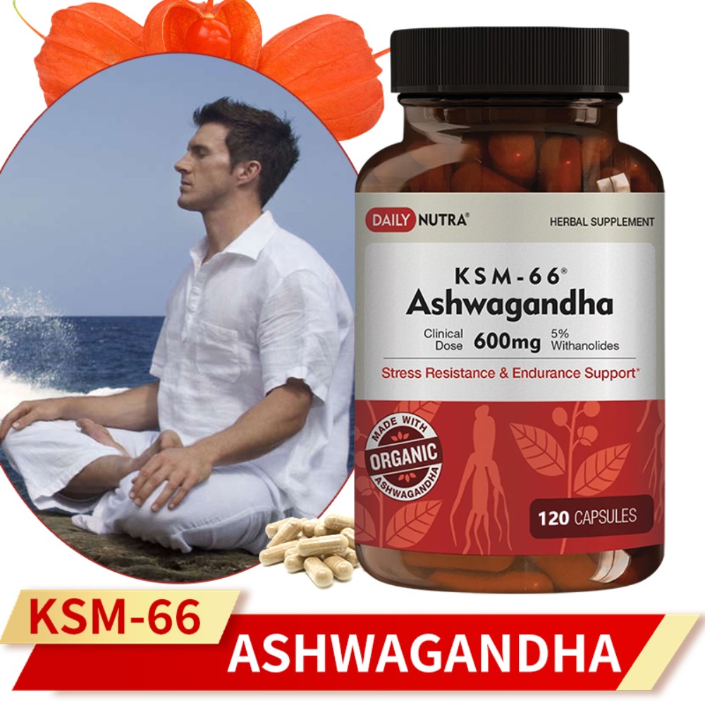 Ashwagandha Extract Root - KSM-66 Ashwagandha 600mg Organic Root Extract