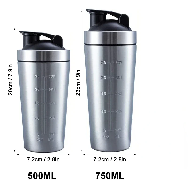 Stainless Steel Protein Shaker - Nutrition Of Fitness 评论和价格