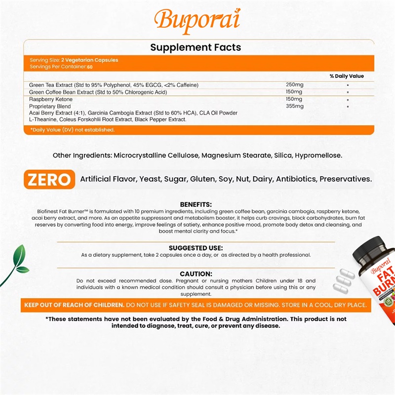 Fat Burner Supplement - Boosts - Green Tea Extract Fat 评论和价格